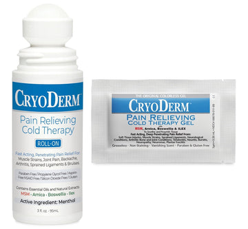 Combo Package Cold Therapy 3 oz Roll-On & 12 Packets CryoDermAu supplements