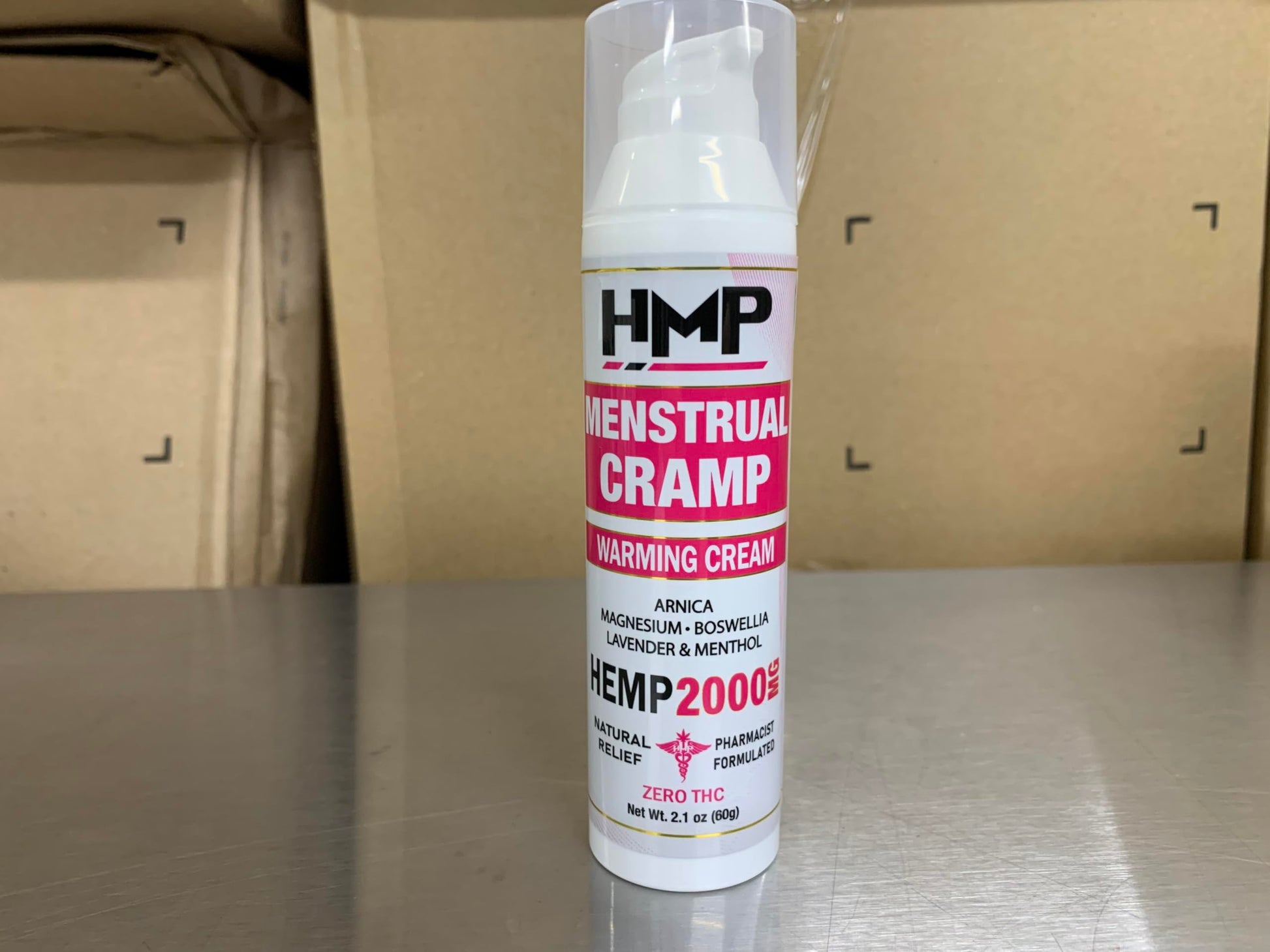 HMP BRANDS Menstrual Cramp Hemp Cream 2000MG with Menthol, Easy to Use, Natural Formula Made in USA 2.1oz HMP BRANDSAu supplements