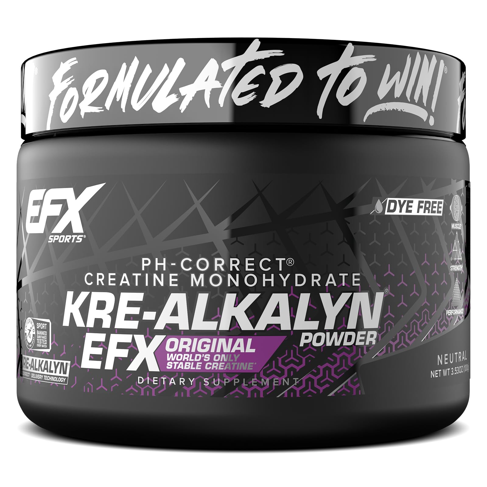 EFX Sports Kre-Alkalyn EFX Powder | pH Correct Creatine Monohydrate Powder Supplement | Strength, Muscle Growth & Performance | 66 Servings (Unflavored) EFX SportsAu supplements