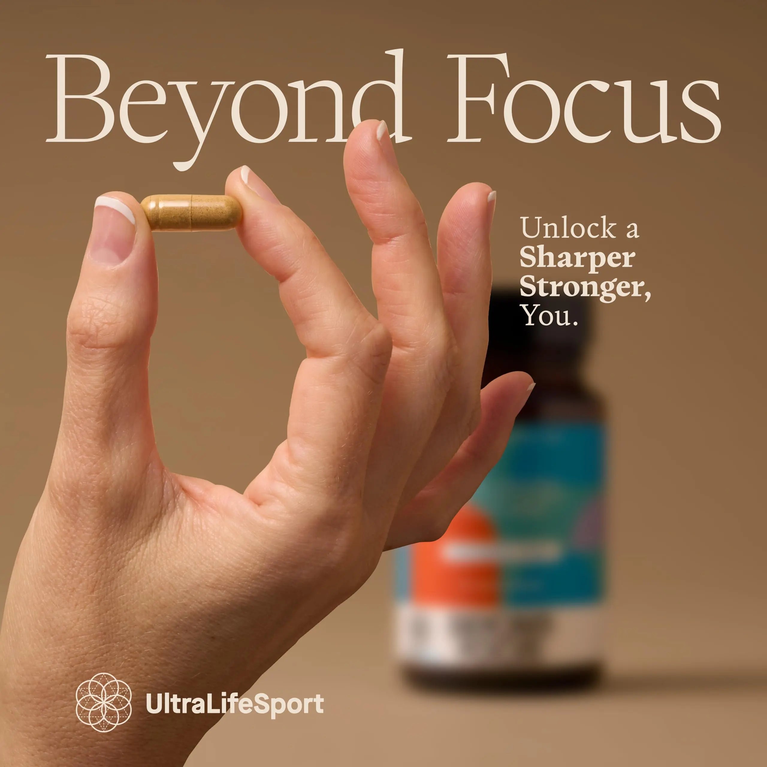 Ultra Life Sport - Beyond Focus Organic Mushroom Supplement - 30 Capsule Brain Supplements for Memory and Focus - 100% Vegan, Non-GMO - Memory Booster with Bacopa, Cordyceps, & Lion’s Mane Ultra Life Sportnz supplements