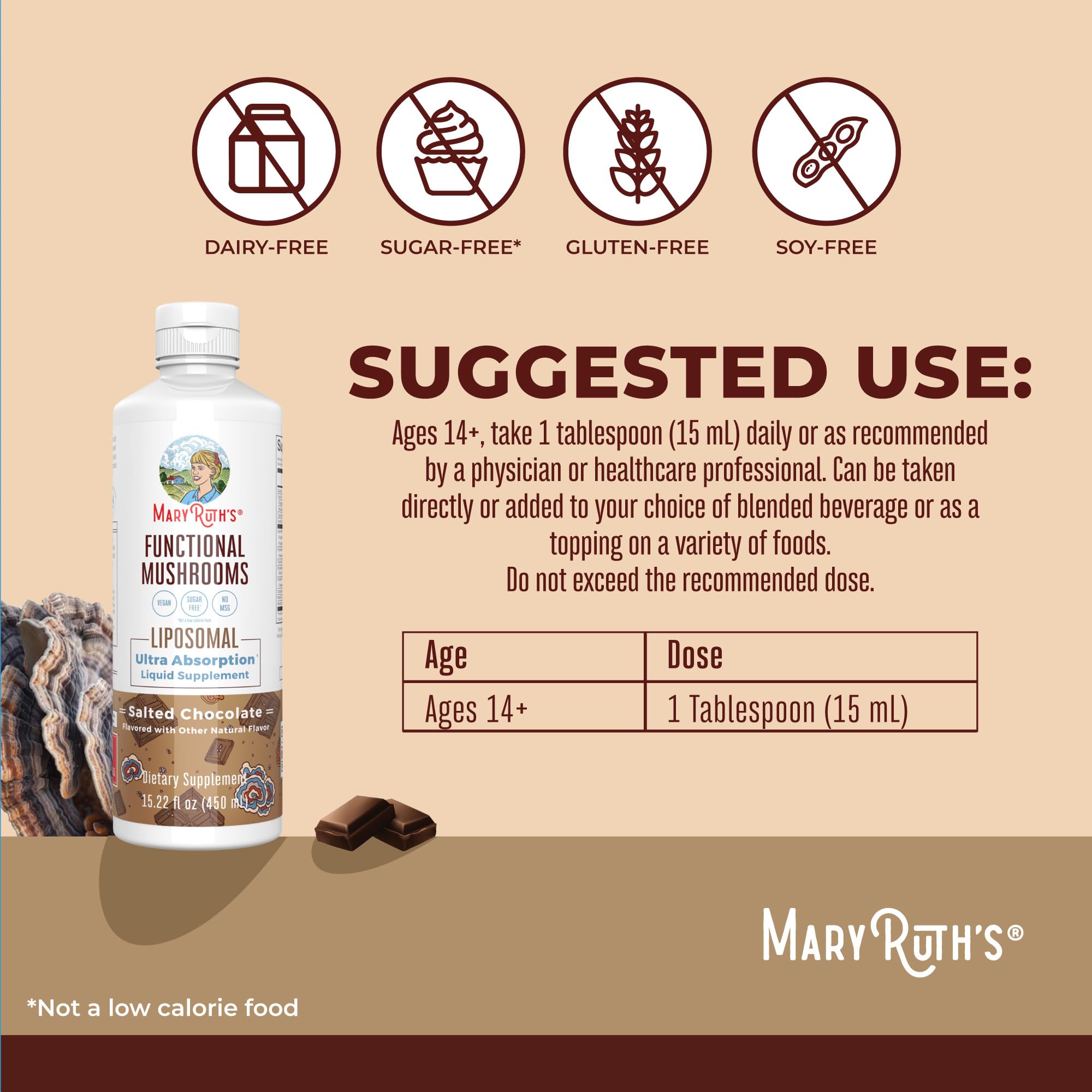 MaryRuth Organics Mushroom, Mushroom Supplement, Mushroom Liquid Vitamin, Reishi Mushroom Supplement for Immune Support, Turkey Tail Vitamin for Stress Relief, Vegan, Non-GMO, Gluten Free, 15.22 Fl Oz MARYRUTH'SUS supplements