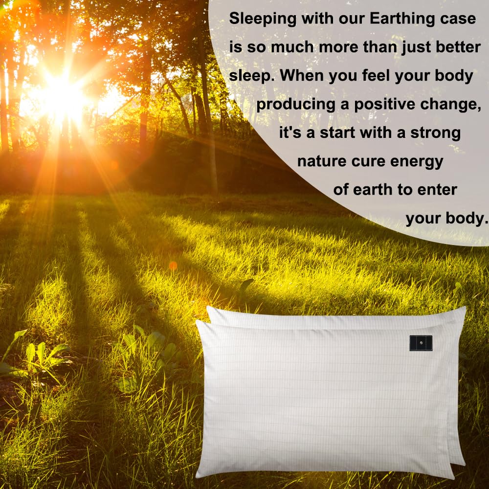 ibowee Grounding Piowcase 2 Pack, Conductive Pillowcase with US Cord for Natural Wellness iboweeAu supplements
