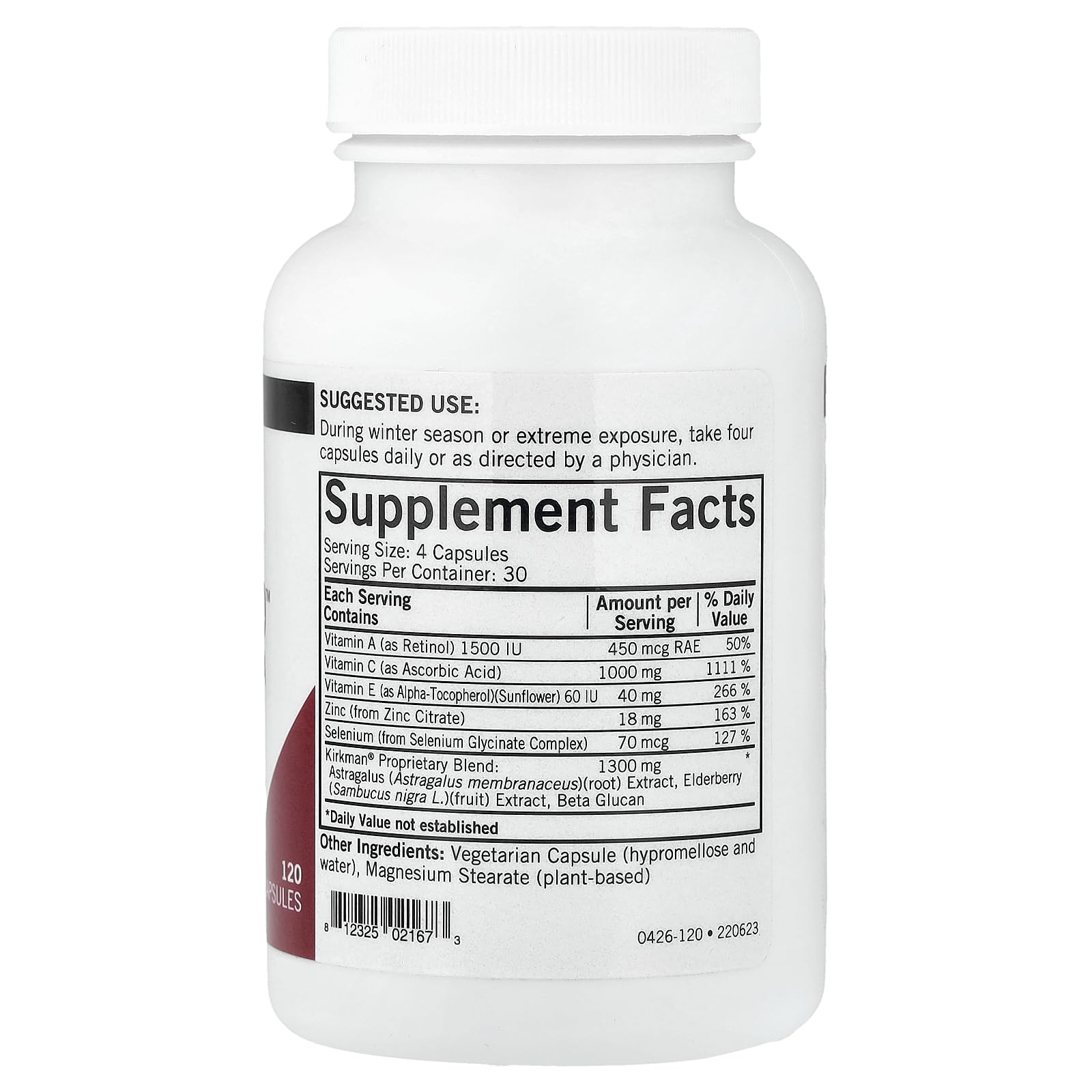 Kirkman - Immuno-Aid Advanced Formula - 120 Capsules - Immune Support - Potent Proprietary Blend - Hypoallergenic KirkmanAu supplements