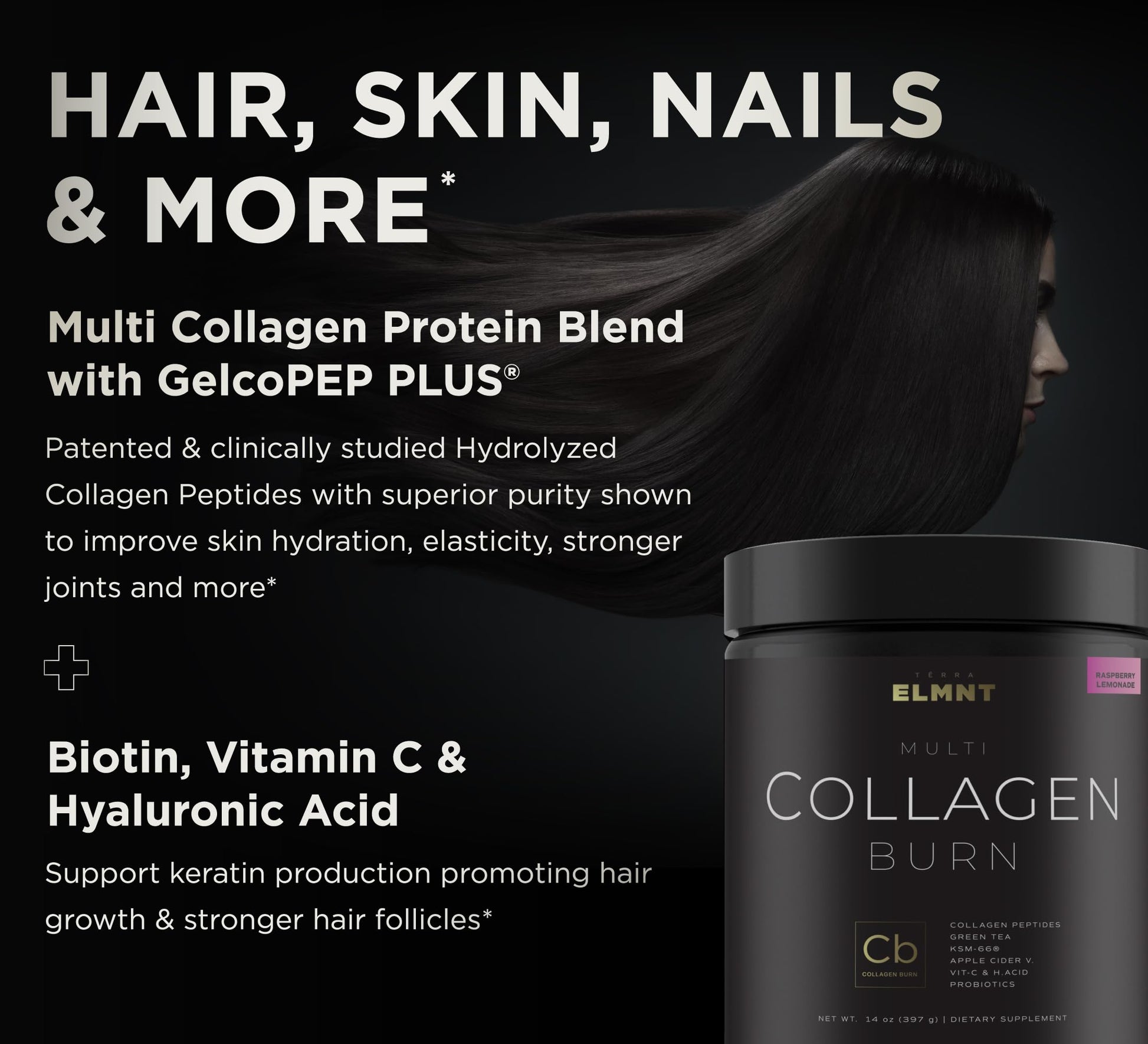Super Collagen Burn - Premium Multi Collagen Powder for Women Weight Loss & Beauty TERRA ELMNTUS supplements