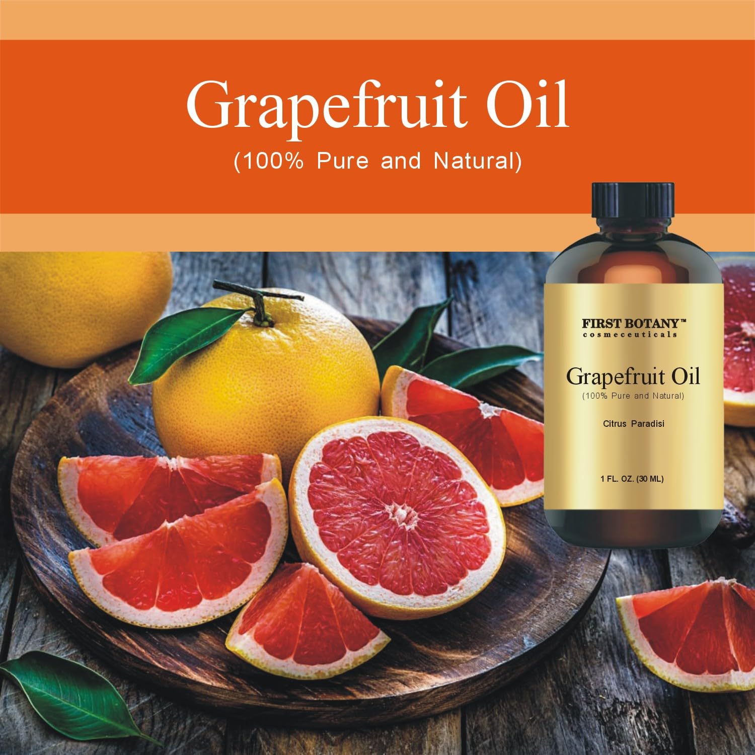 100% Pure Essential Oil - Premium Oil for Aromatherapy, Massage, Topical & Household Uses - 1 fl oz (Grapefruit) First BotanyAu supplements