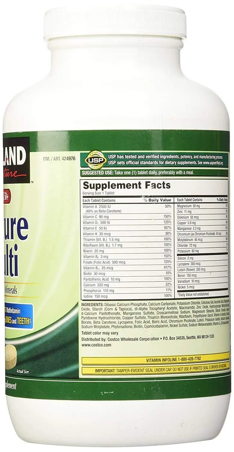 Kirkland Signature Adult 50+ Multi Vitamins & Minerals, 400 Tablets (2 Pack) KIRKLANDAu supplements