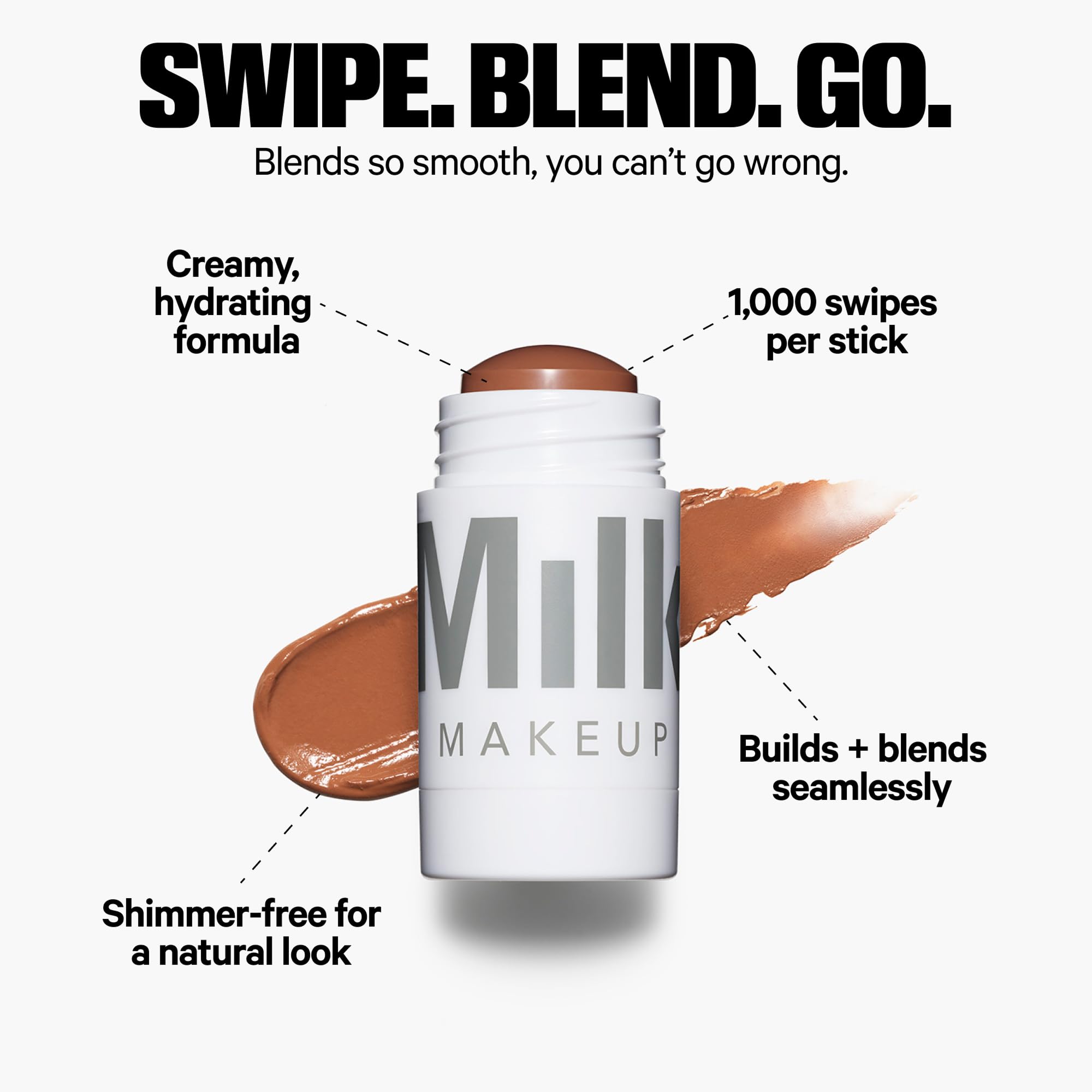 Milk Makeup Matte Bronzer – Buildable Cream Bronzer Stick with Mango Butter + Apricot Oil – Hydrating, Multi-Use Formula for a Sunkissed Glow – Baked, 0.19 oz Milk MakeupAu supplements