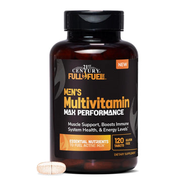 21st Century Full Fuel 365 Active Men’s Multivitamin, 120 Tablets, Daily Vitamins and Minerals for Energy, Muscle Support, Immune Health, No Gluten 21st CenturyAu supplements