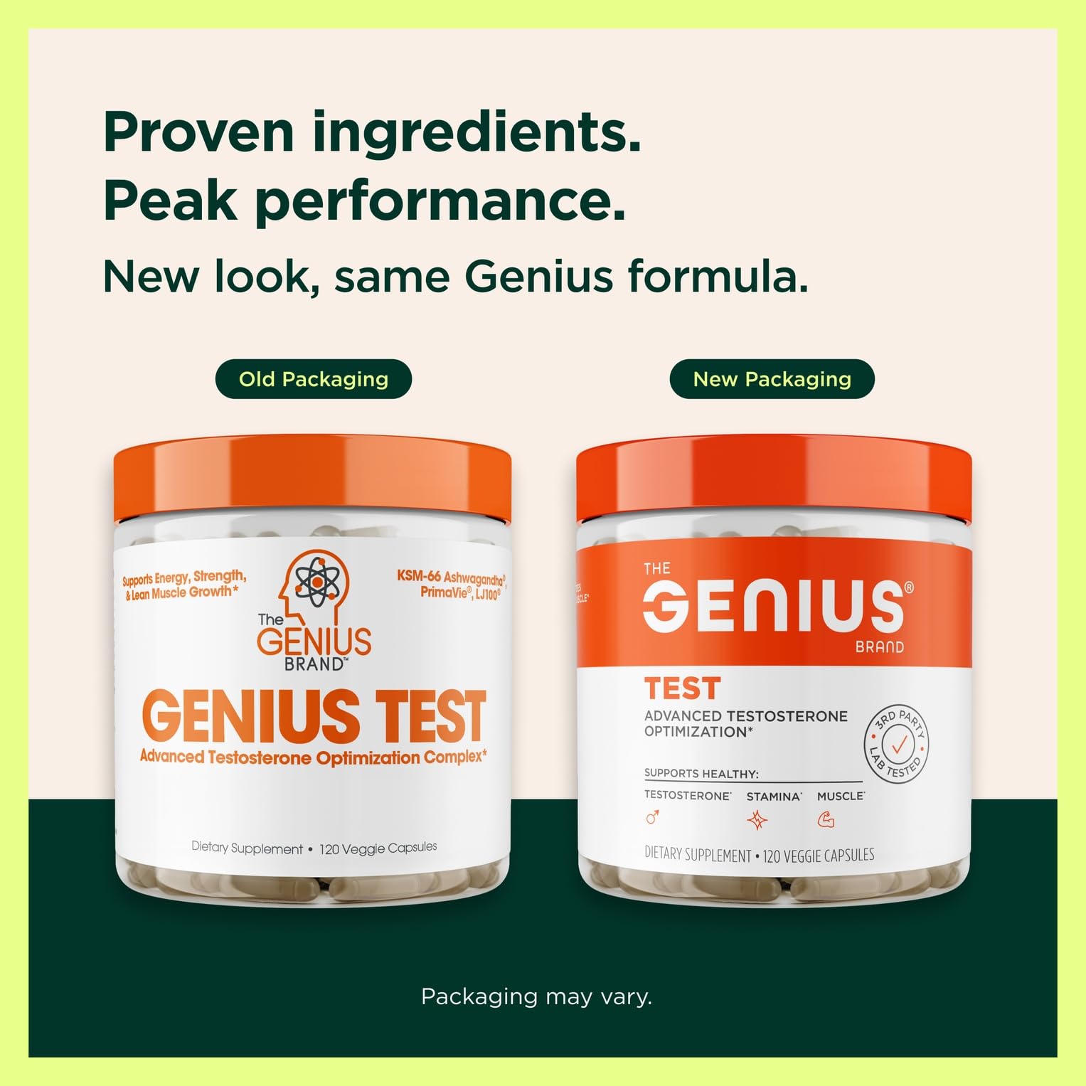 Genius Test, Advanced Testosterone Booster for Men - Natural Stamina, Endurance, Energy & Strength Enhancing Supplement - Lean Muscle Builder, Brain & Libido Support Male Supplements, 120 Veggie Pills The Genius BrandUS supplements