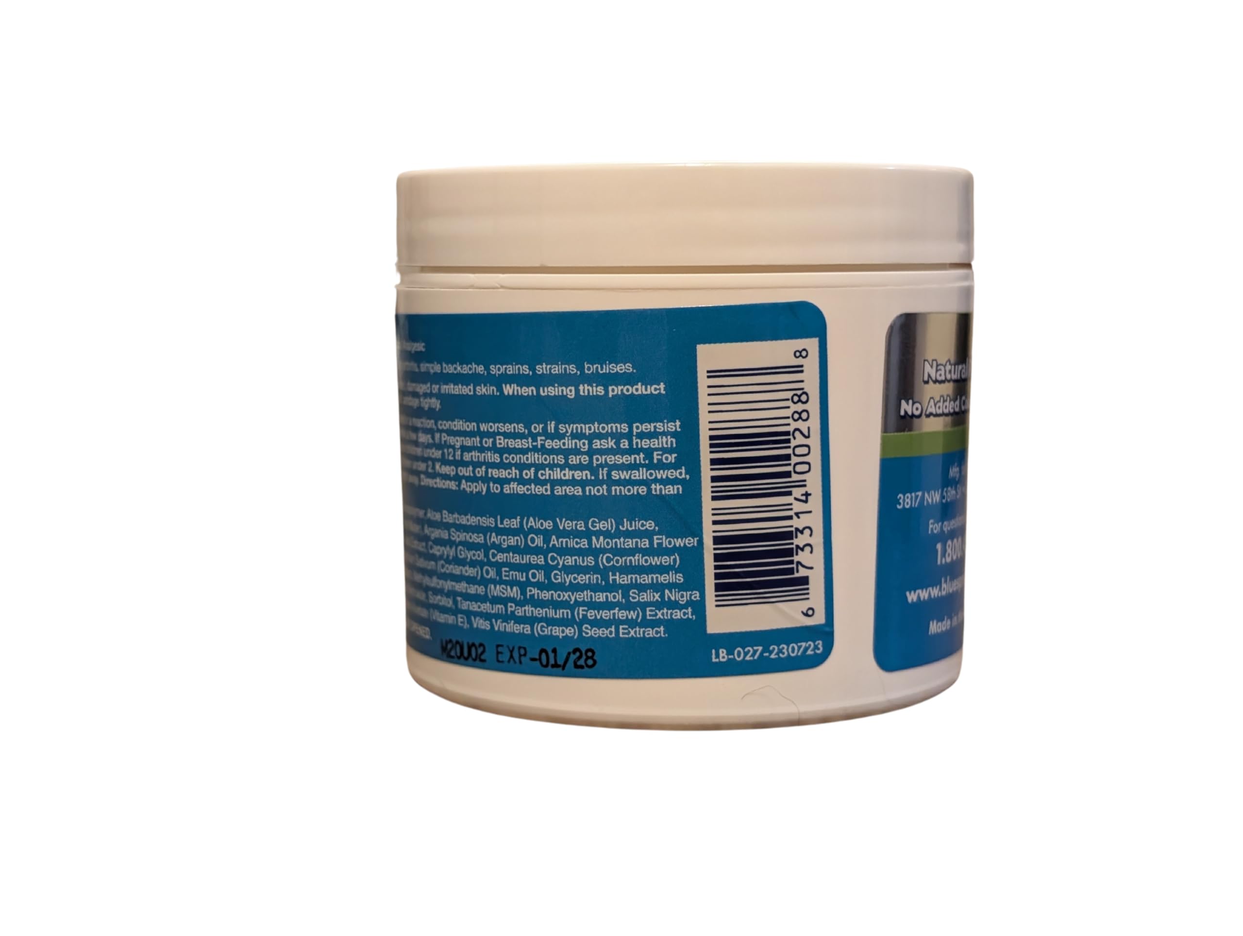 Back Pain Relief Cream with Emu Oil - Super White Stuff Natural Pain Reliever -Topical Cream for Muscle and Joint Pain Relief - Experience Sore Muscle Relief in 5 Minutes - 4 oz Emu TherapyAu supplements
