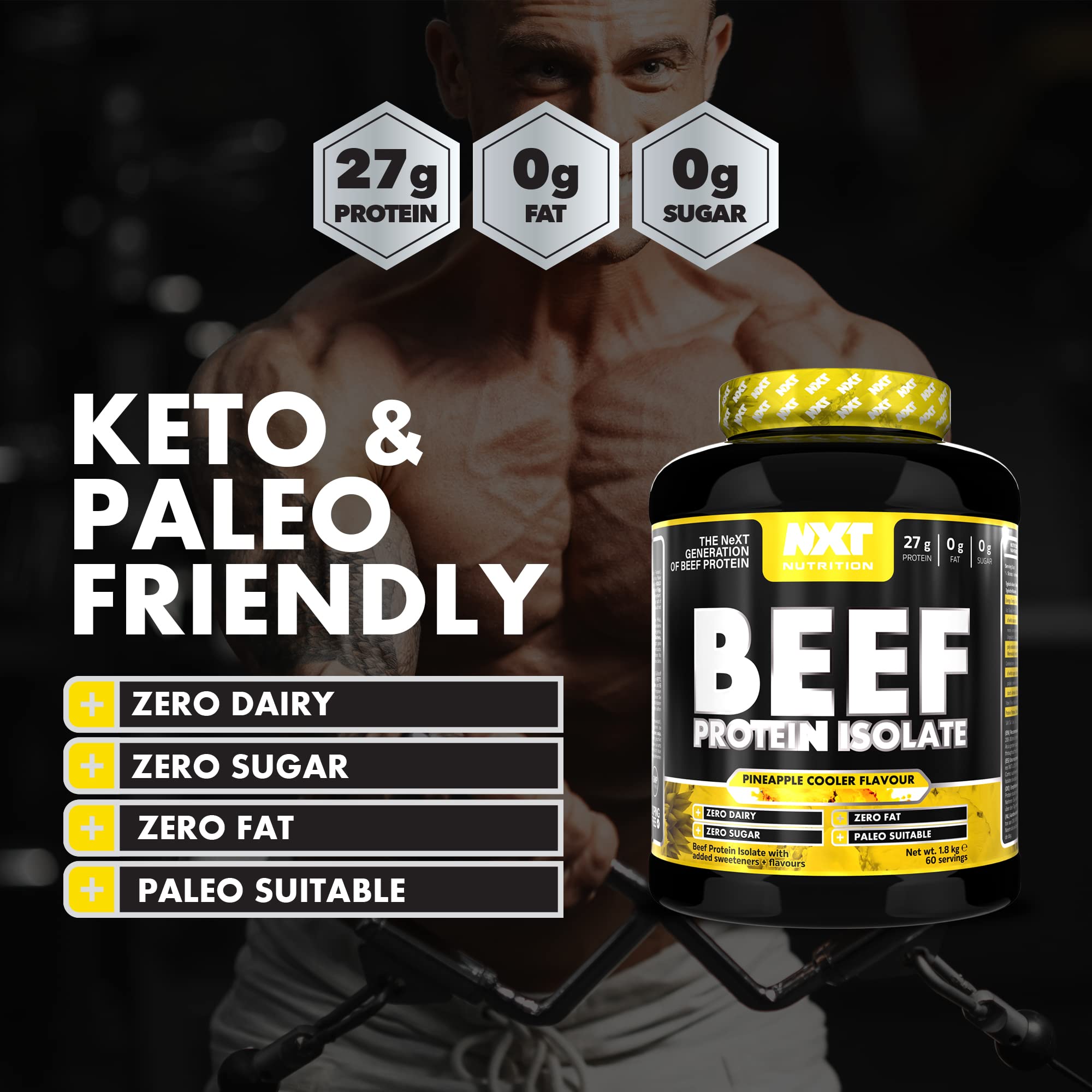 NXT Nutrition Beef Protein Isolate Powder - Protein Powder High in Natural Amino Acids NXT NutritionAu supplements