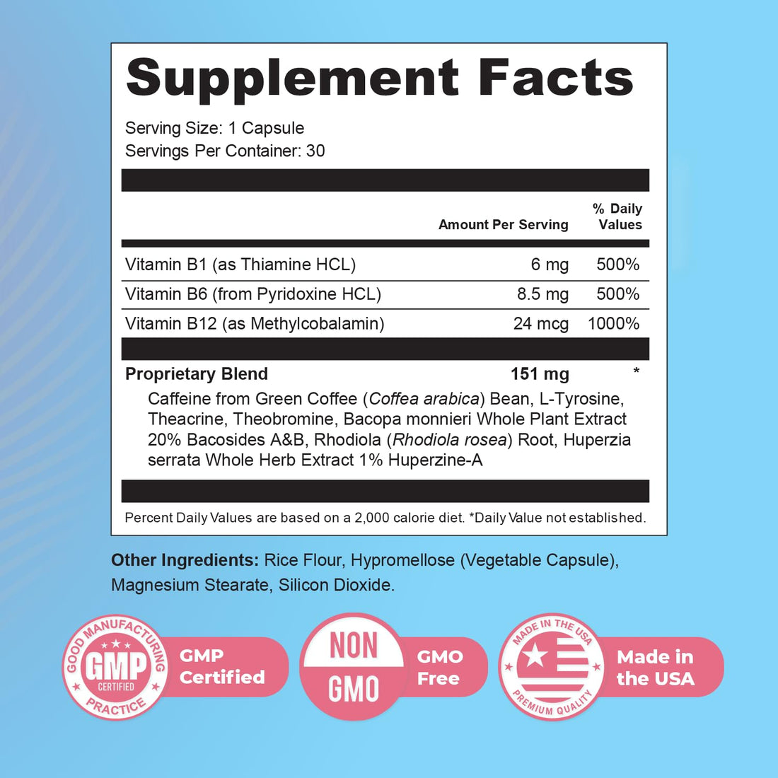 Nature’s NutriWave Memyts – Natural Daily Supplement with B Vitamins and Herbal Extracts | Non-GMO | Made in USA | 100% Natural, 30 Capsules, 2-Month Supply Nature’s NutriWaveAu supplements