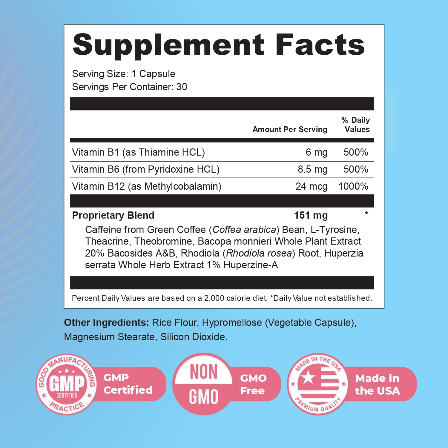 Nature’s NutriWave Memyts – Natural Daily Supplement with B Vitamins and Herbal Extracts | Non-GMO | Made in USA | 100% Natural, 30 Capsules, 2-Month Supply Nature’s NutriWaveAu supplements