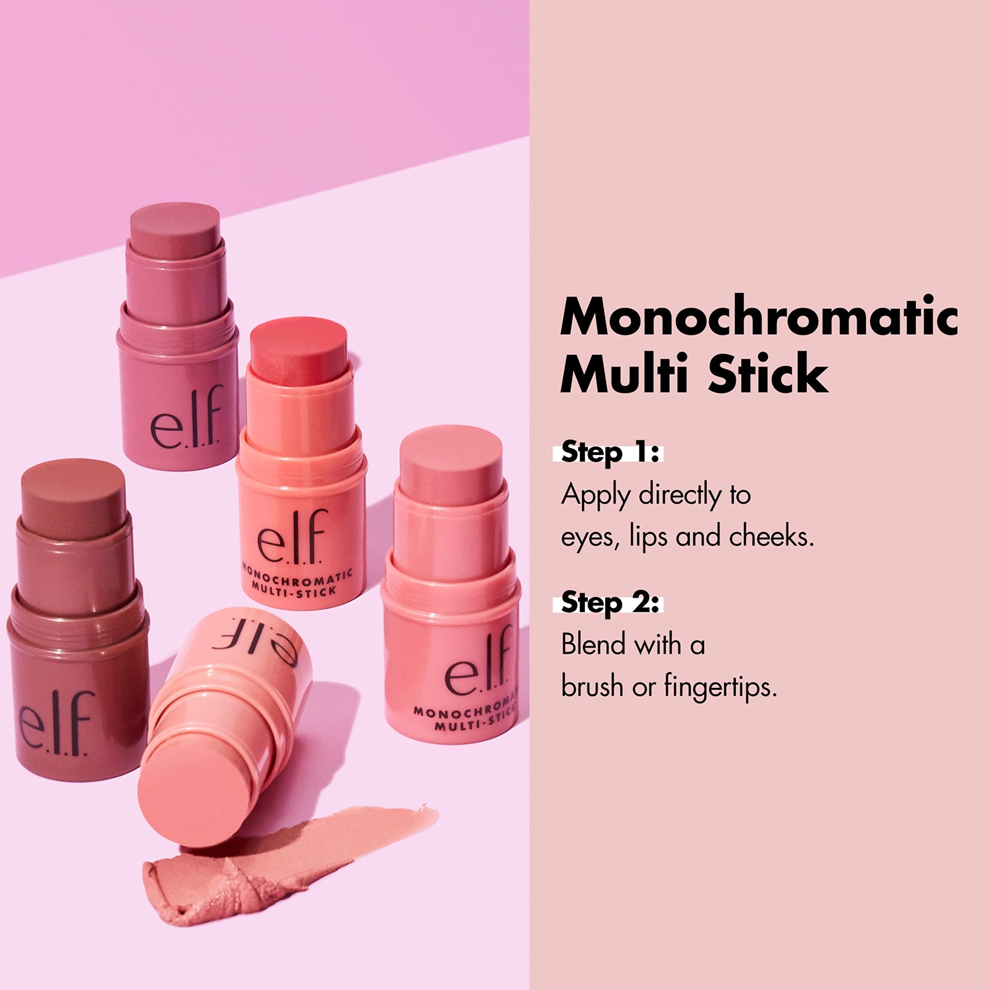 e.l.f. Monochromatic Multi Stick, Travel-Sized Luxuriously Creamy & Blendable Color For Eyes, Lips & Cheeks, Vegan & Cruelty-Free, Bronzed Cherry, 0.17 Oz e.l.f.Au supplements