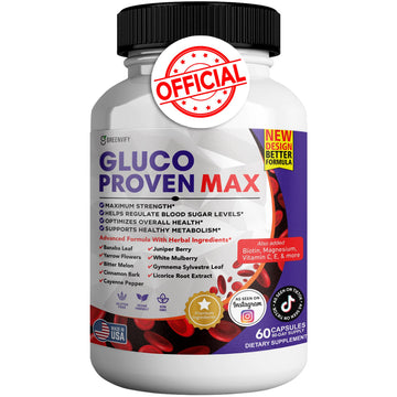 GREENVIFY Gluco Proven Max – Daily Wellness Support Supplement with Vitamins, Minerals, and Herbs – Chromium, Magnesium, Banaba, Bitter Melon, and Zinc – Non-GMO, Gluten-Free – 60 Capsules GREENVIFYAu supplements