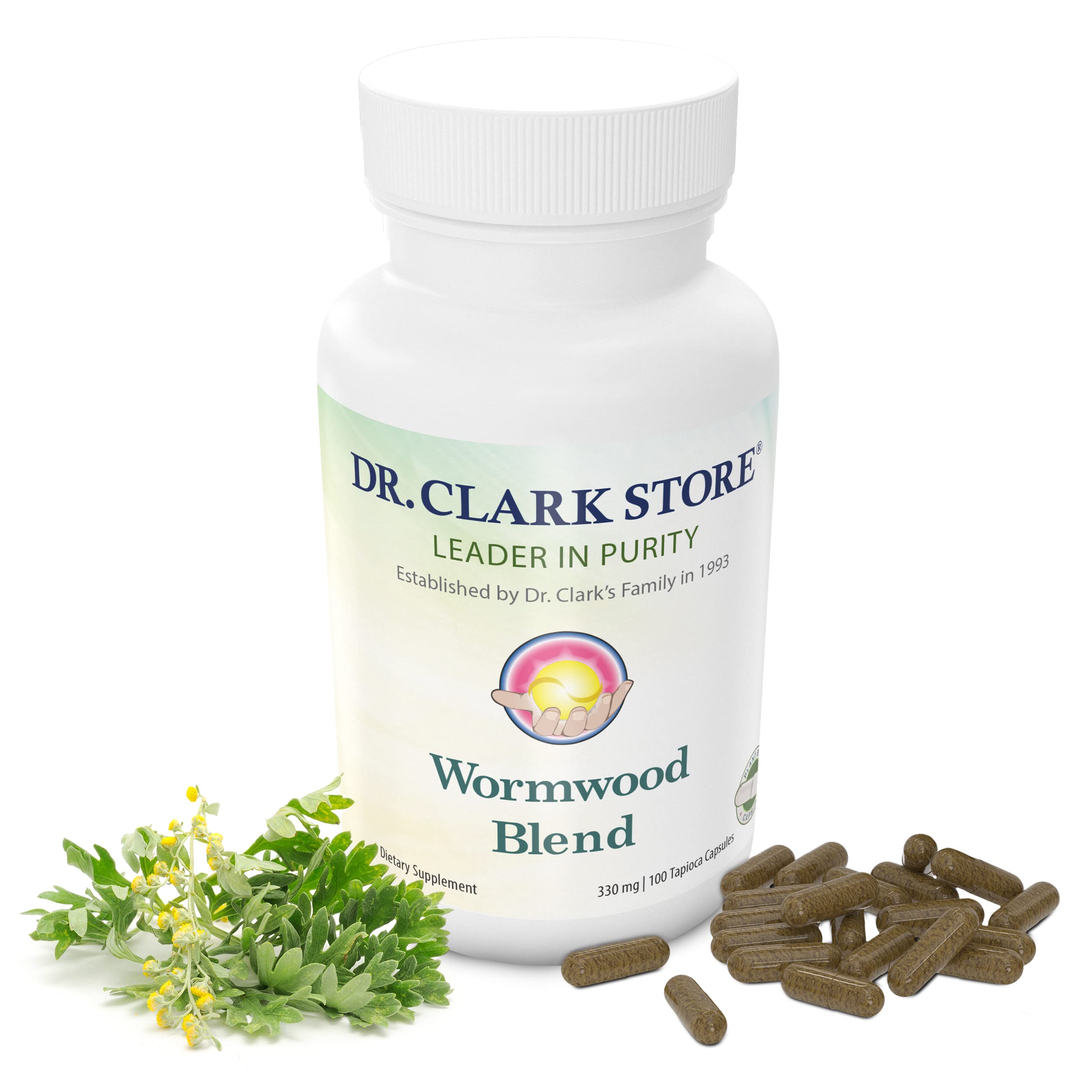 Dr Clark Superblend Wormwood Capsules - Vegetarian 330 mg, 100 Capsules - Wormwood Herb Without Artificial Preservatives, Wormwood Combination with Quassia Dr Clark StoreAu supplements