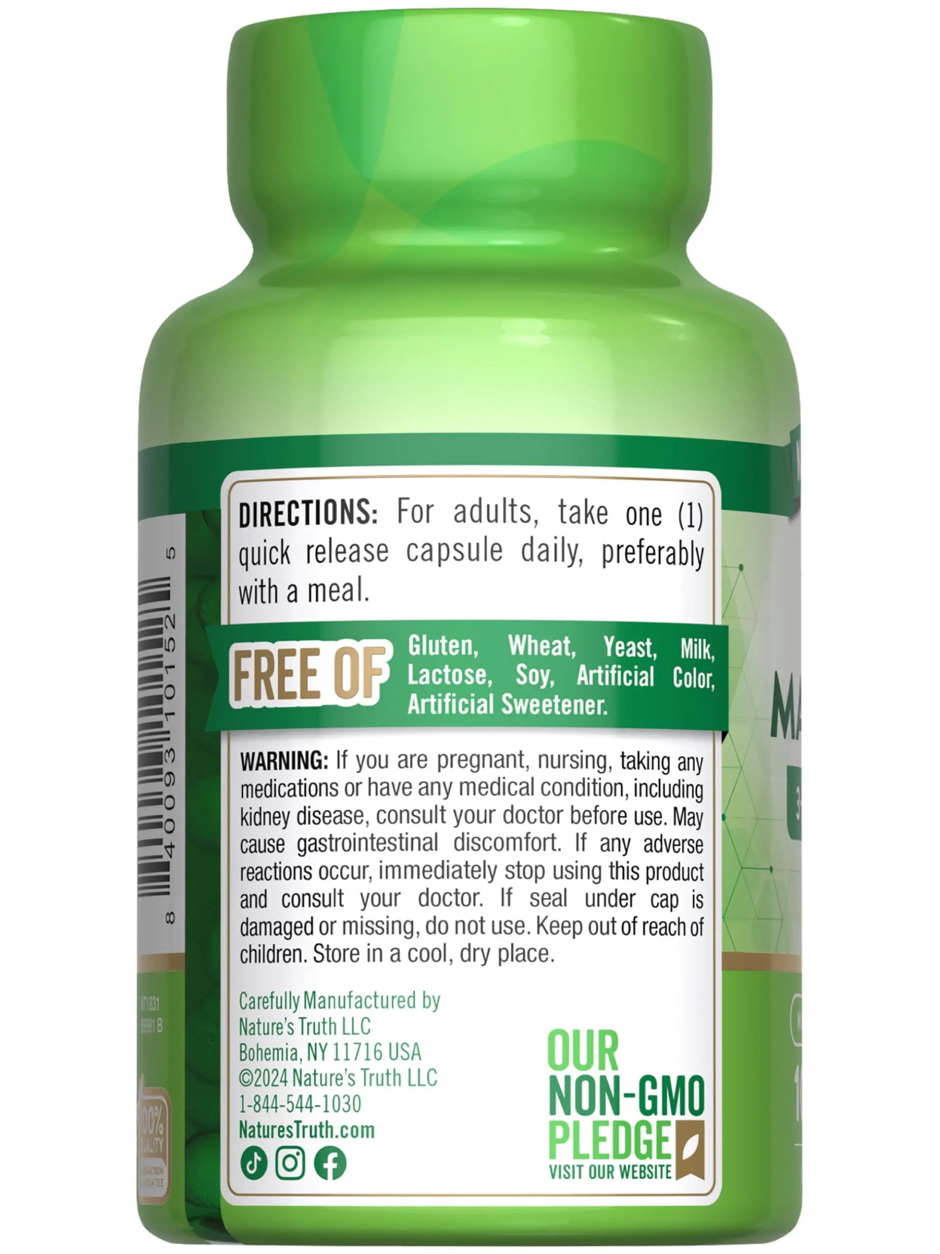 Nature's Truth Triple Magnesium Complex Supplement | 100 Capsules | 420 mg Magnesium Oxide, Citrate & Aspartate | Non-GMO & Gluten Free Nature's Truthnz supplements