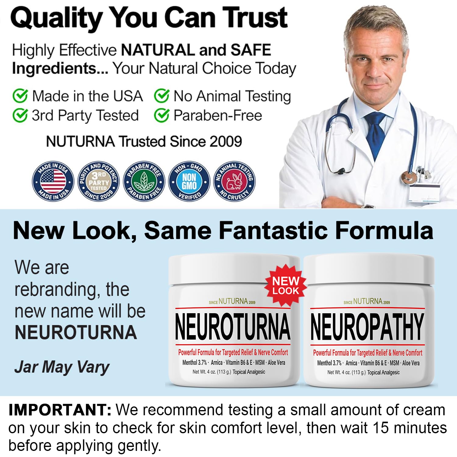 Nuturna Nerve Cream - Fast Acting Comfort for Feet, Hands, Legs & Toes - Ultra Strength Menthol, Arnica, Aloe Vera, MSM - Cooling Soothing Comfort - Non-Greasy, Paraben-Free - 4 oz NuturnaAu supplements