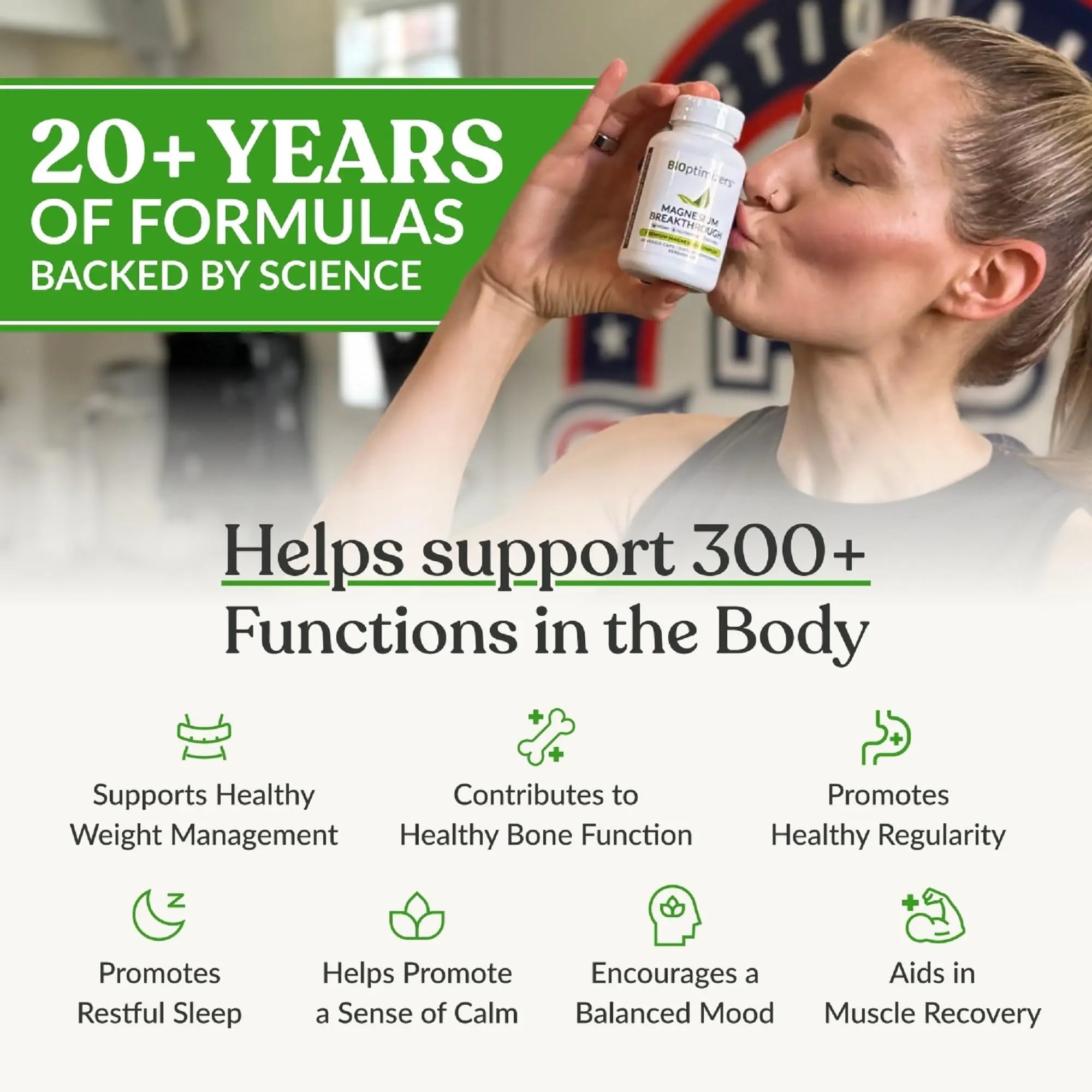 BIOptimizers Magnesium Breakthrough Supplement with 500mg - 7 Forms of Magnesium: Glycinate, Malate, Citrate, and More - Natural Support for Sleep and Cognitive Function -90 Capsules- Calming Vitamins BIOptimizersnz supplements