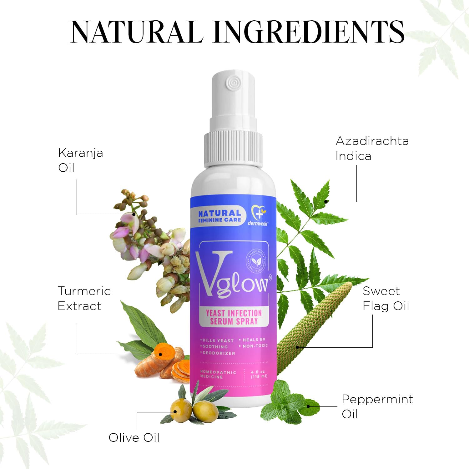 Dermveda Boric Acid BV Relief for Women - Natural Yeast Infection, Odor, Itch Relief Solution DermvedaAu supplements