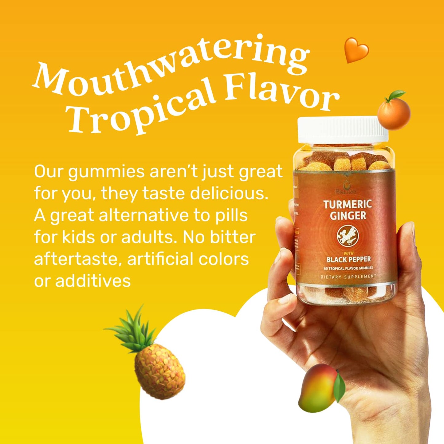 BeLive Turmeric Curcumin with Black Pepper & Ginger - Turmeric and Ginger Supplement BeLiveUS supplements
