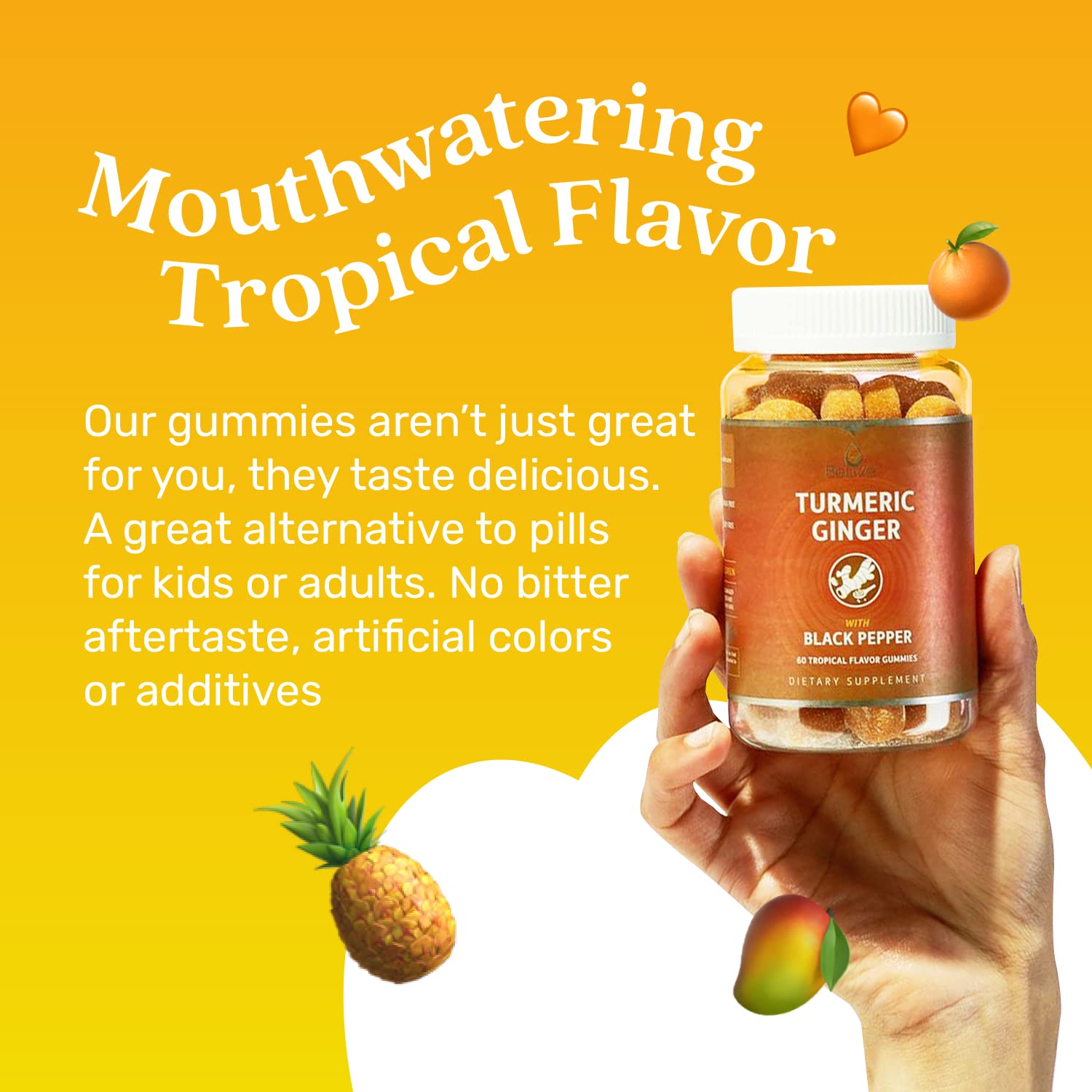 BeLive Turmeric Curcumin with Black Pepper & Ginger - Turmeric and Ginger Supplement BeLiveAu supplements