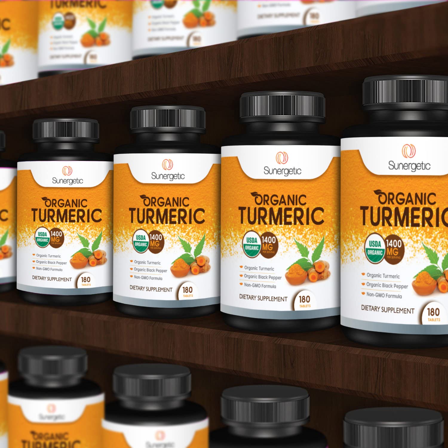 Sunergetic USDA Certified Organic Turmeric Supplement – Includes Organic Turmeric SunergeticUS supplements