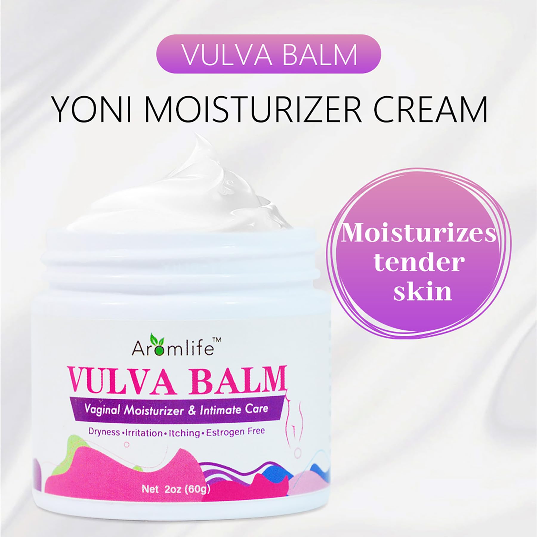 Aromlife Vulva Moisture Balm Cream, for Female Dryness Cure and Support Itching Irritation, AromlifeAu supplements