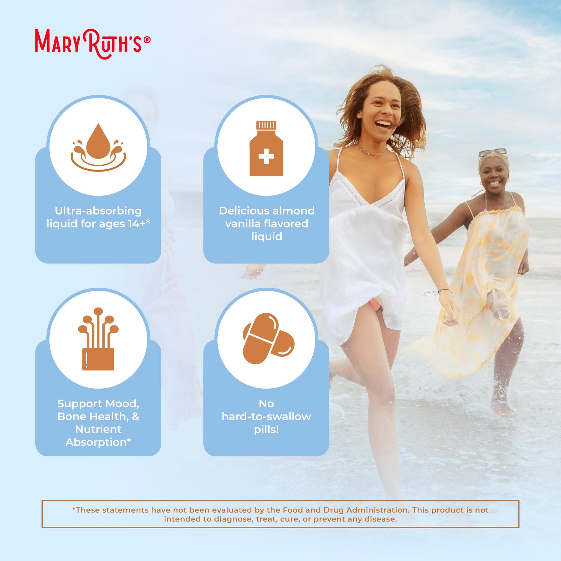 MaryRuth Organics Magnesium Liposomal| Magnesium Supplement | Magnesium Bisglycinate | Muscle & Bone Support | Mood Support Vitamin | Vegan | Non-GMO | Gluten Free | 15.22 Fl Oz | 30 Servings MARYRUTH'SUS supplements