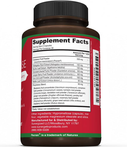 Premium Kidney Cleanse Supplement – Powerful Kidney Support Formula with Cranberry SunergeticUS supplements