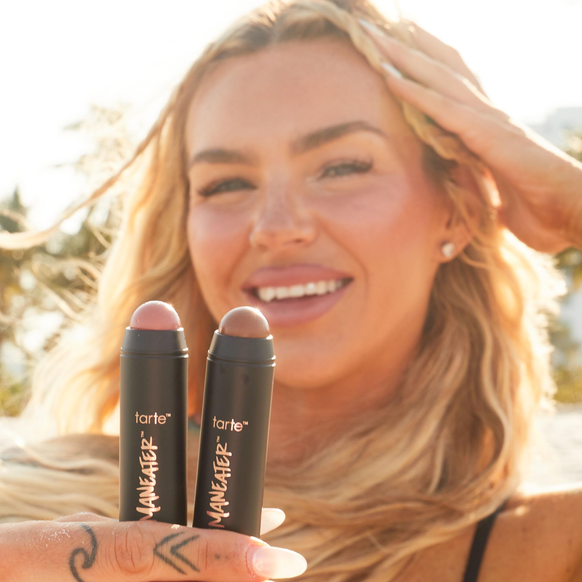 tarte maneater silk stick bronzer – Buildable Lightweight Cream Bronzer, Natural Matte Finish, Vegan & Cruelty-Free, full size, nocturnal tarteAu supplements