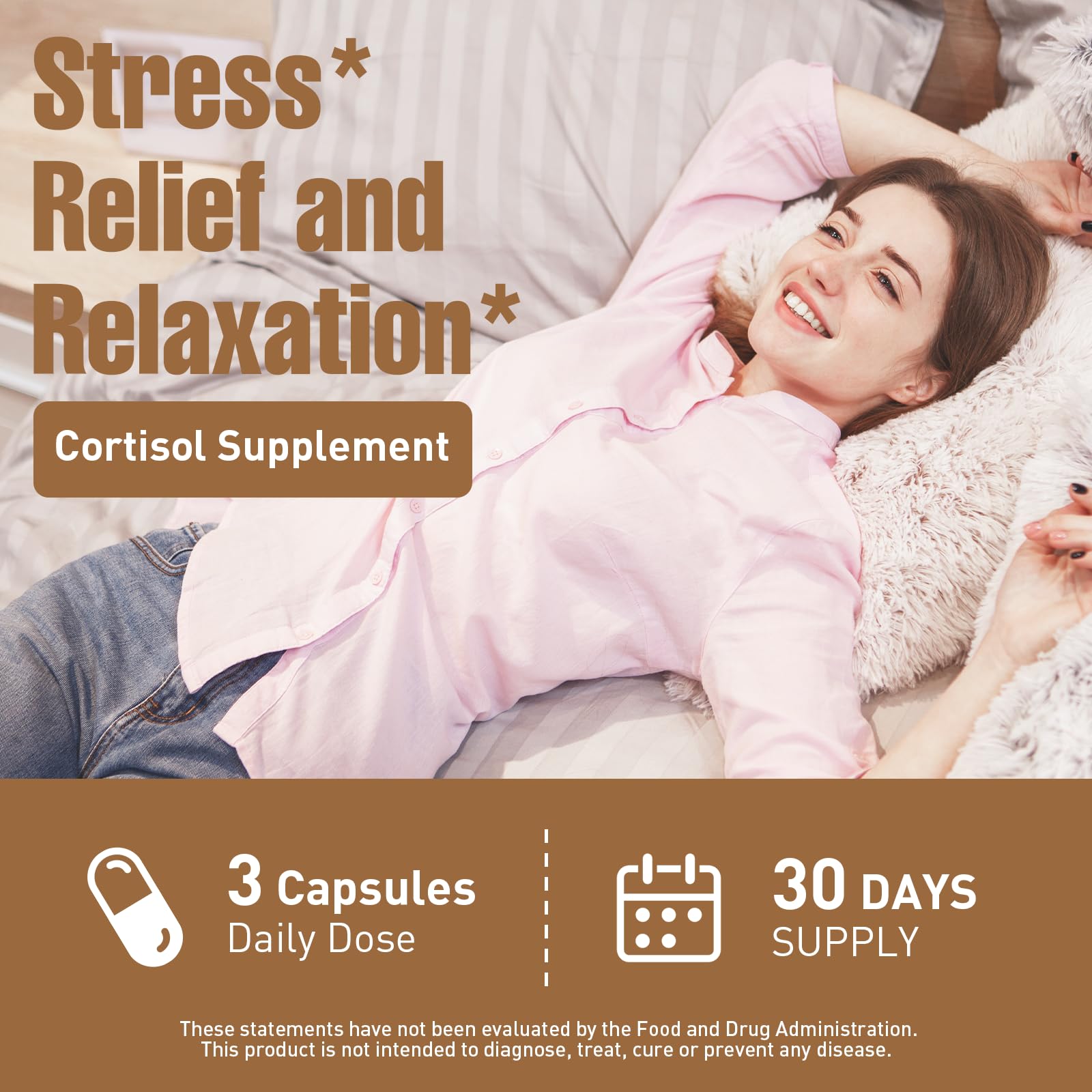Ashwagandha & Lions Mane Supplements Capsules, Brain Supplements for Memory and Focus, Ashwagandha with Rhodiola Rosea for Cognitive, Immune Support, Cortisol Supplements for Women, 90 Capsules ZylvraxAu supplements