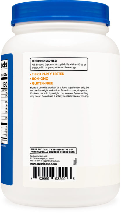 Nutricost Whey Protein Concentrate (Unflavored) 2LBS - Gluten Free & Non-GMO NutricostUS supplements