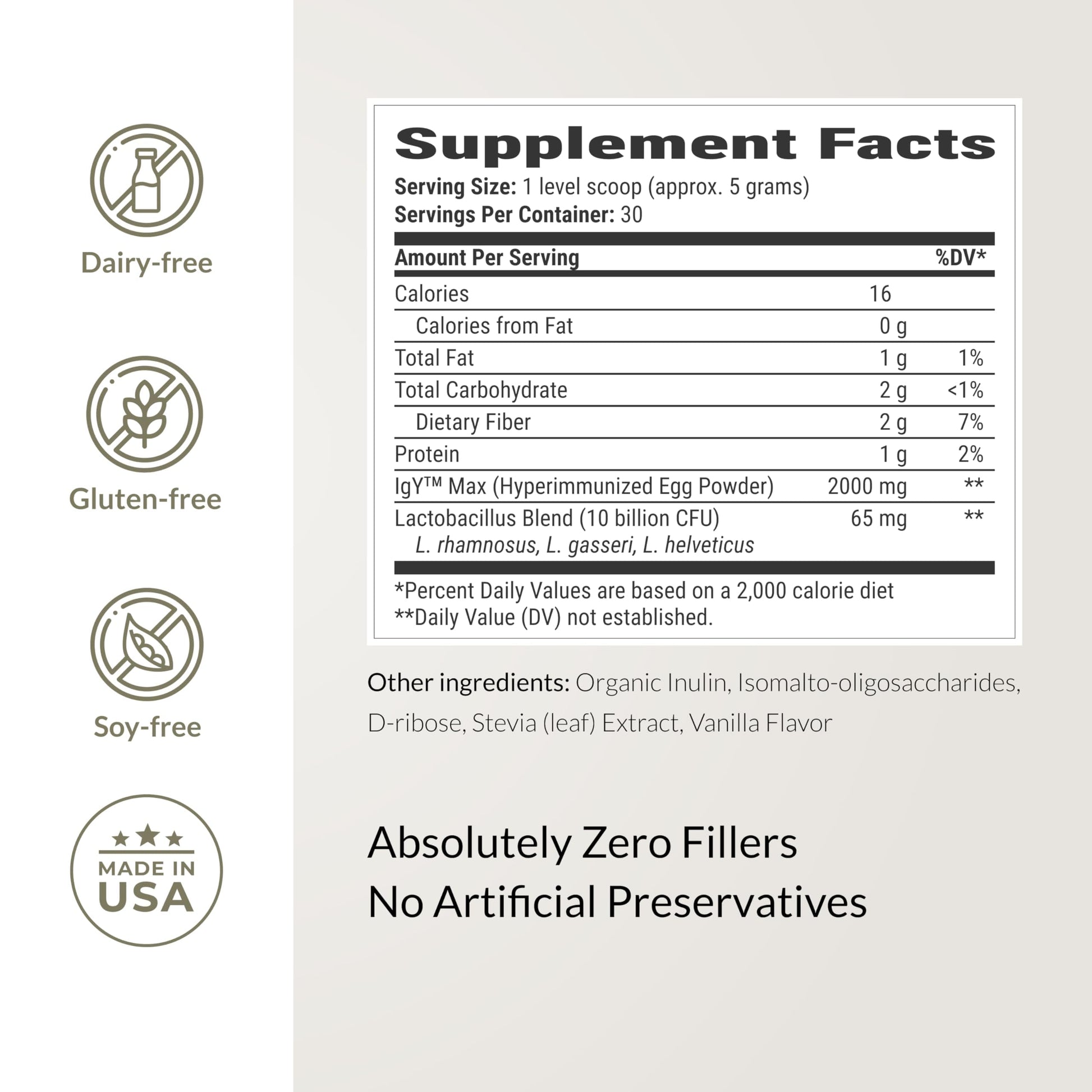 Microbiome Breakthrough™ Gut Support Powder – Vegetarian Vanilla – With Probiotics, Prebiotics, and IgY Max® – Source of L-Glutamine – Supports Digestive Comfort, Gas & Bloating Relief 30 Servings* BIOptimizersAu supplements
