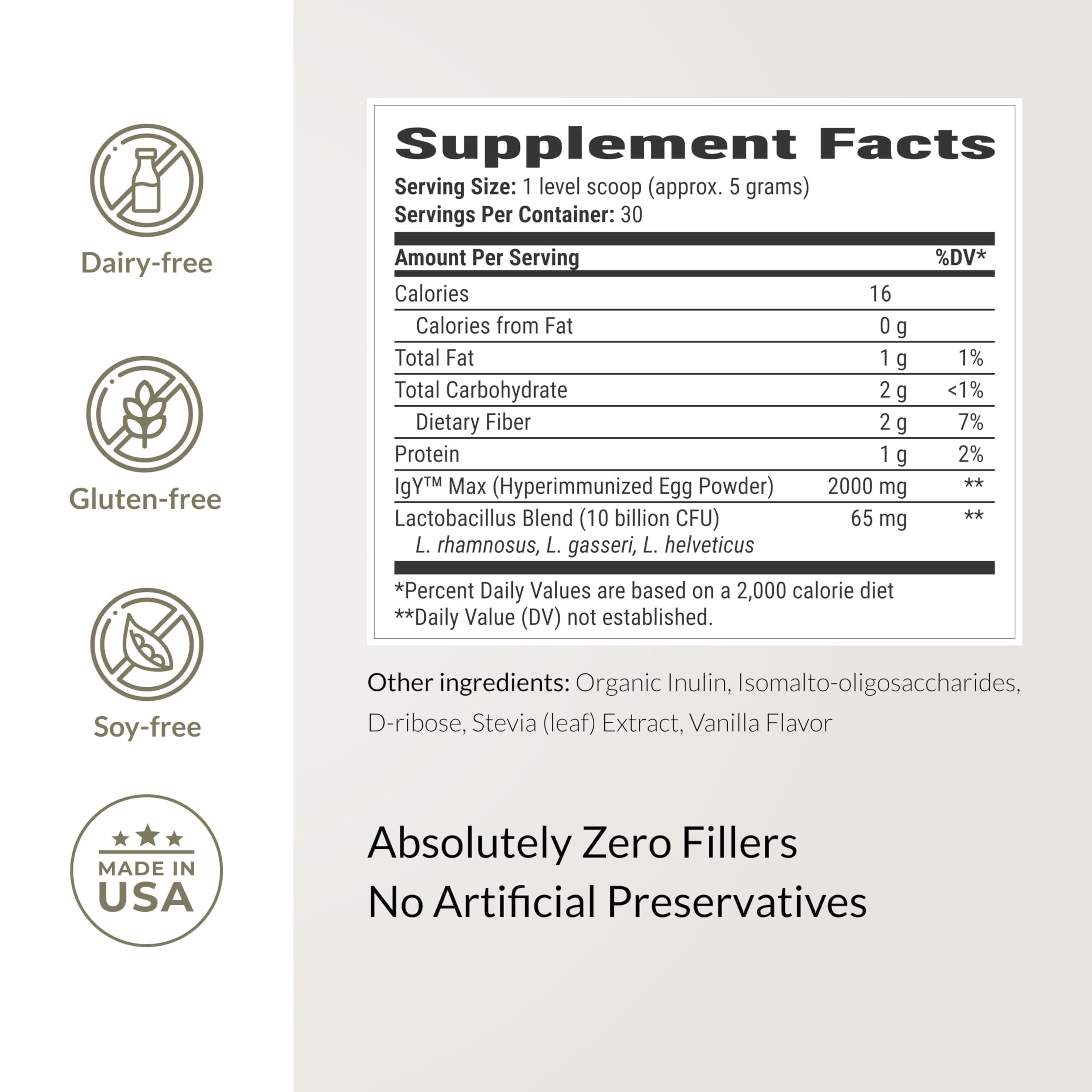 Microbiome Breakthrough™ Gut Support Powder – Vegetarian Vanilla – With Probiotics, Prebiotics, and IgY Max® – Source of L-Glutamine – Supports Digestive Comfort, Gas & Bloating Relief 30 Servings* BIOptimizersAu supplements