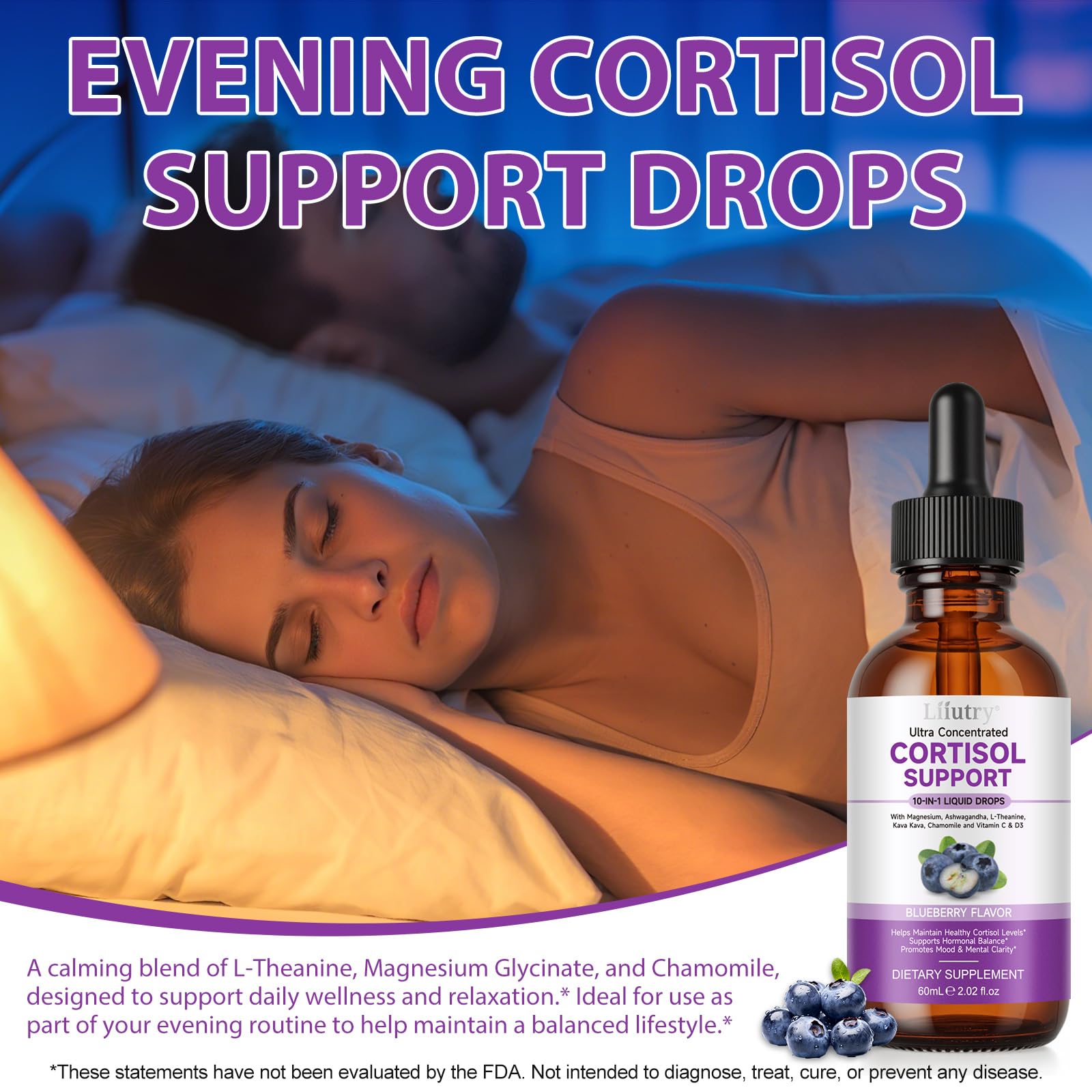 Cortisol Supplement Liquid Drops, Cortisol Supplements for Women & Men, 10 in 1 Cortisol Detox Manager Reducer with Magnesium, Ashwagandha, L-theanine, Hormone Balanced, Sleep Support - 2.02 fl.oz XCTTDXEHAu supplements