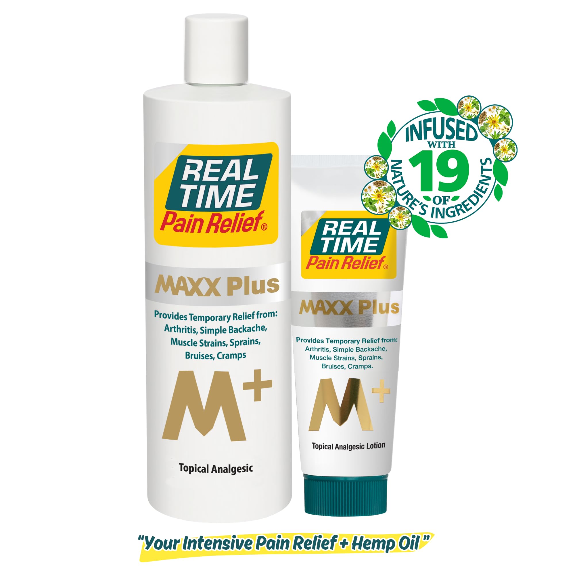 Real Time Pain Relief MAXX Plus - 7oz Tube | Intensive Formula with 19 Natural Ingredients Including Hemp Oil | Fast-Acting Relief for Muscle Pain, Arthritis, Backaches, and More Real Time Pain ReliefAu supplements