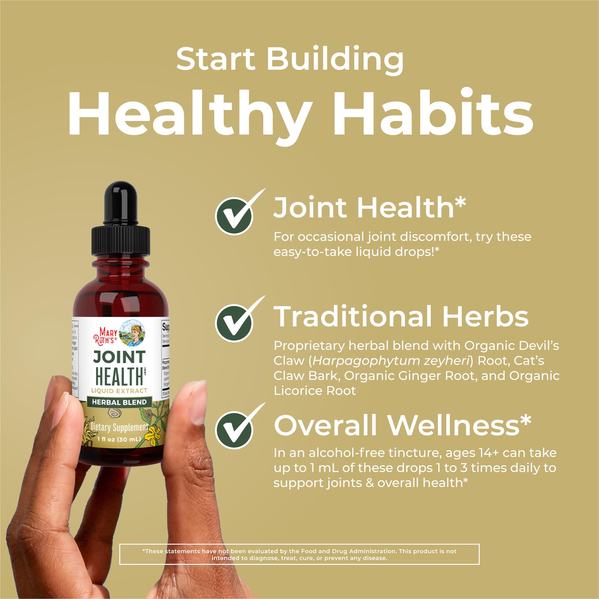 MaryRuth Organics Joint Health Liquid Drops & Vitamin K2+D3 Gummies (Peach Mango and Apricot) | Label Project Verified | Vitamins for Calcium, Joints, and Bone Support | Vegan, Non-GMO, Gluten Free MARYRUTH'SAu supplements