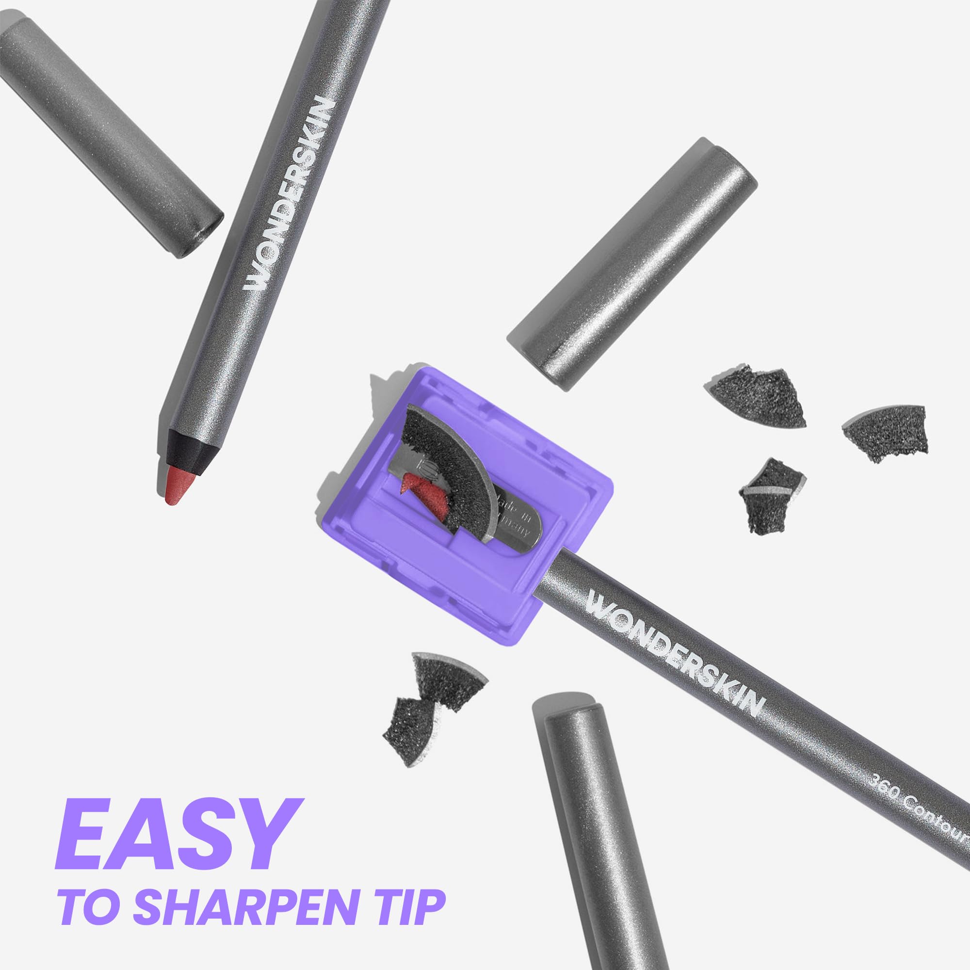 Wonderskin Lipliner Pencil - 360 Contour Lipliner, Long Lasting, Sharpenable, Waterproof and Transfer-Proof Nude Lip Liner Pencil (Rosewood) WonderskinAu supplements