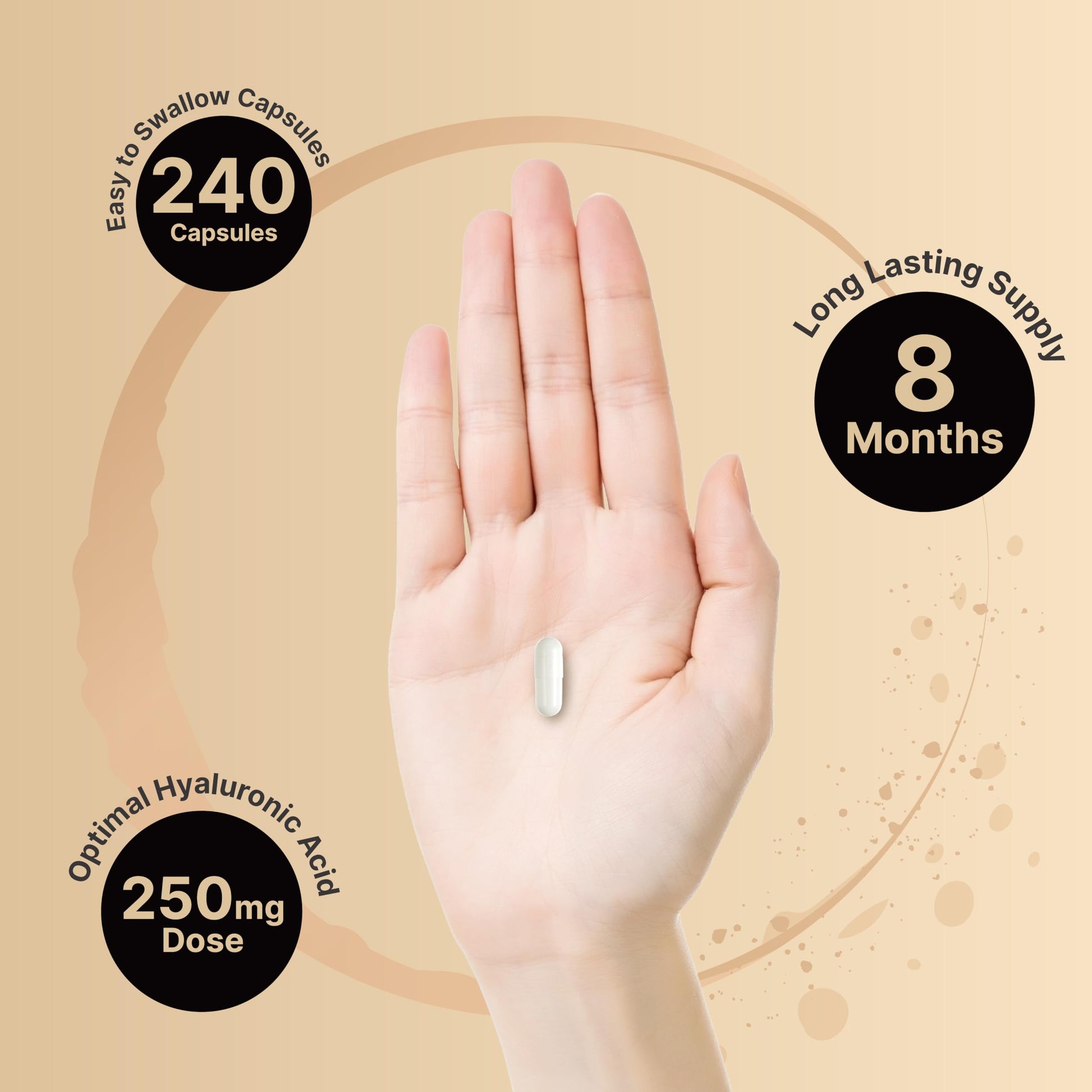 NatureBell Hyaluronic Acid Supplements 250mg | 240 Capsules, with Biotin 5000mcg NatureBellAu supplements