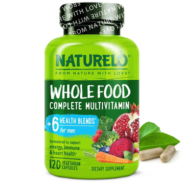 NATURELO Mens Multivitamins - Whole Food Multivitamin for Men with Vitamins, Minerals - 120 Vegetarian Capsules for Energy, Brain, Heart, Eye Health* NATURELOAu supplements