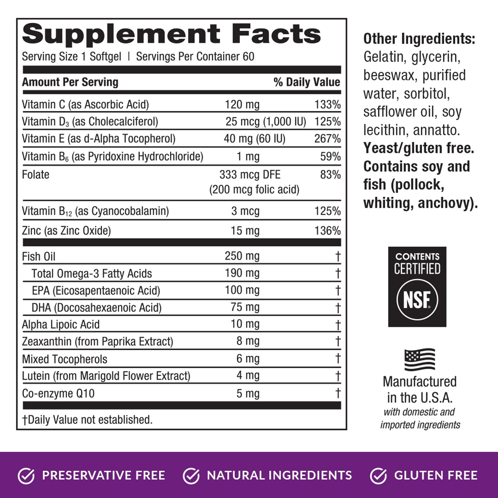 EyePromise Restore Supplement - 60 Softgel Capsules Containing Lutein EyePromiseUS supplements
