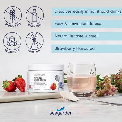 Seagarden Marine Collagen Powder + Vitamin C | Collagen Peptides Powder (Type I & III) SEAGARDENUS supplements