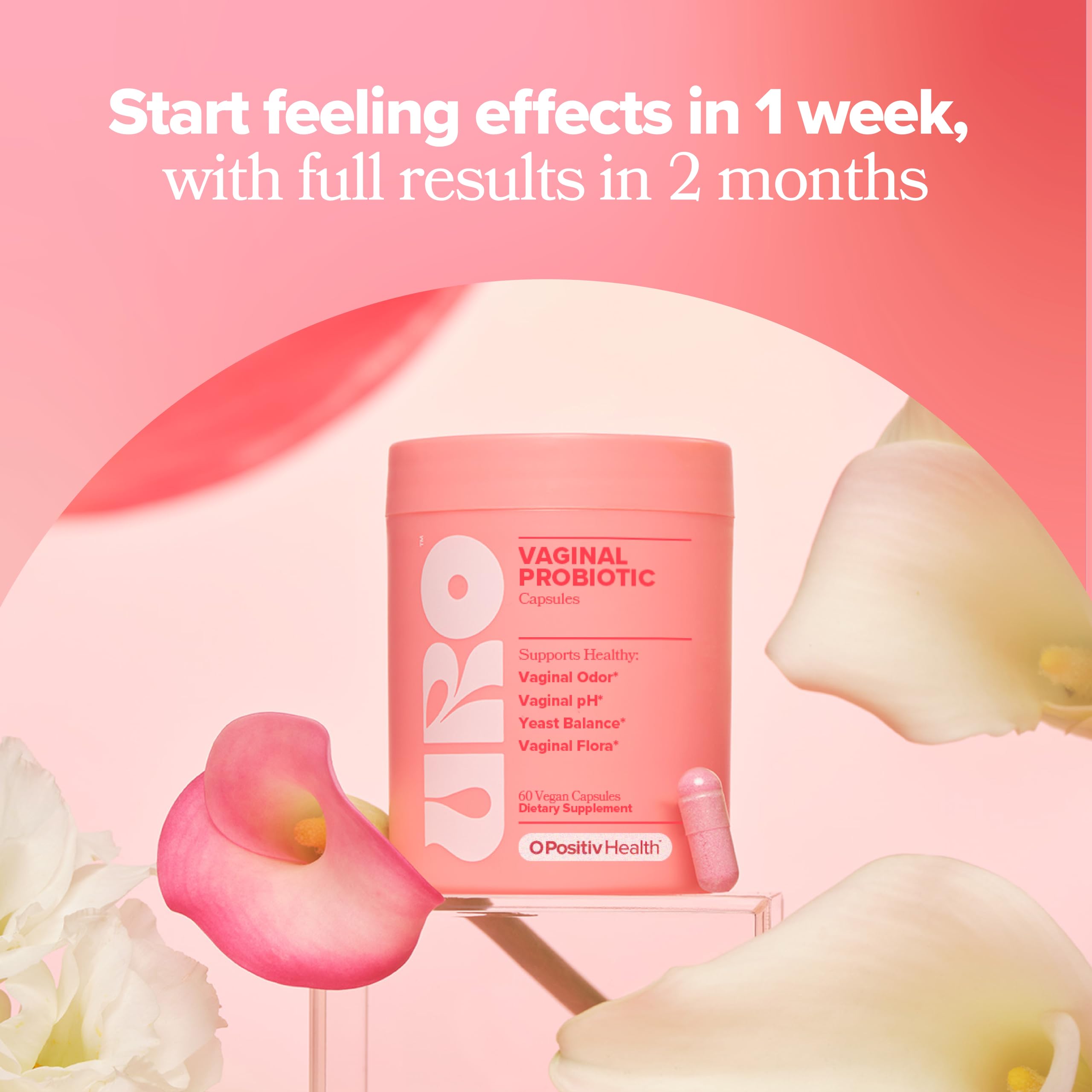 URO Vaginal Probiotics for Women pH Balance with Prebiotics & Lactobacillus Probiotic Blend O PositivAu supplements