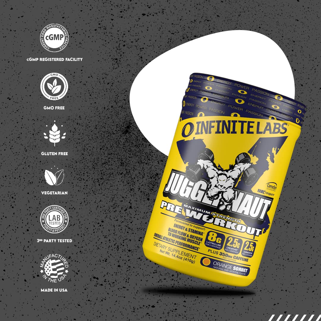Infinite Labs Juggernaut X Ultimate Punch Pre Workout Supplement with Citrulline, Creatine Infinite LabsUS supplements