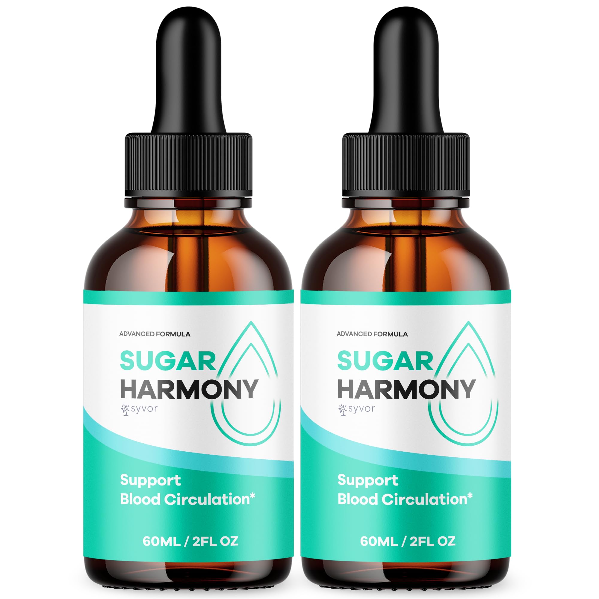 (2 Pack) Sugar Harmony Drops, Official SugarHarmony Liquid Drops with All Natural Ingredients, Advanced Formula Support Supplement with Maximum Strength Premium Vitamins for Women & Men (60 Servings) SyvorAu supplements
