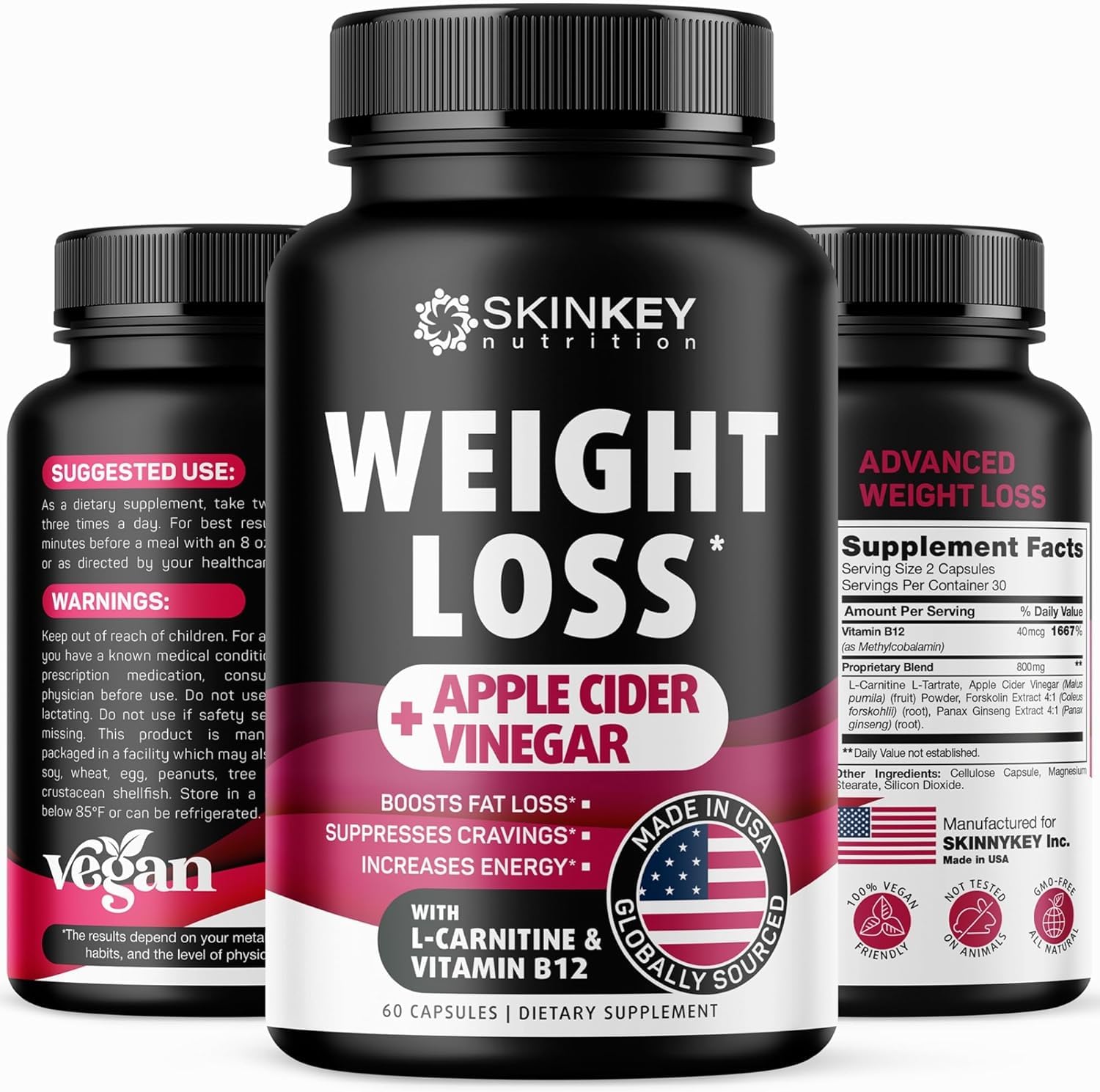 Weight Loss Pills for Women - Fat Burner Diet That Work Fast & Men Made in USA SKINKEY NutritionUS supplements