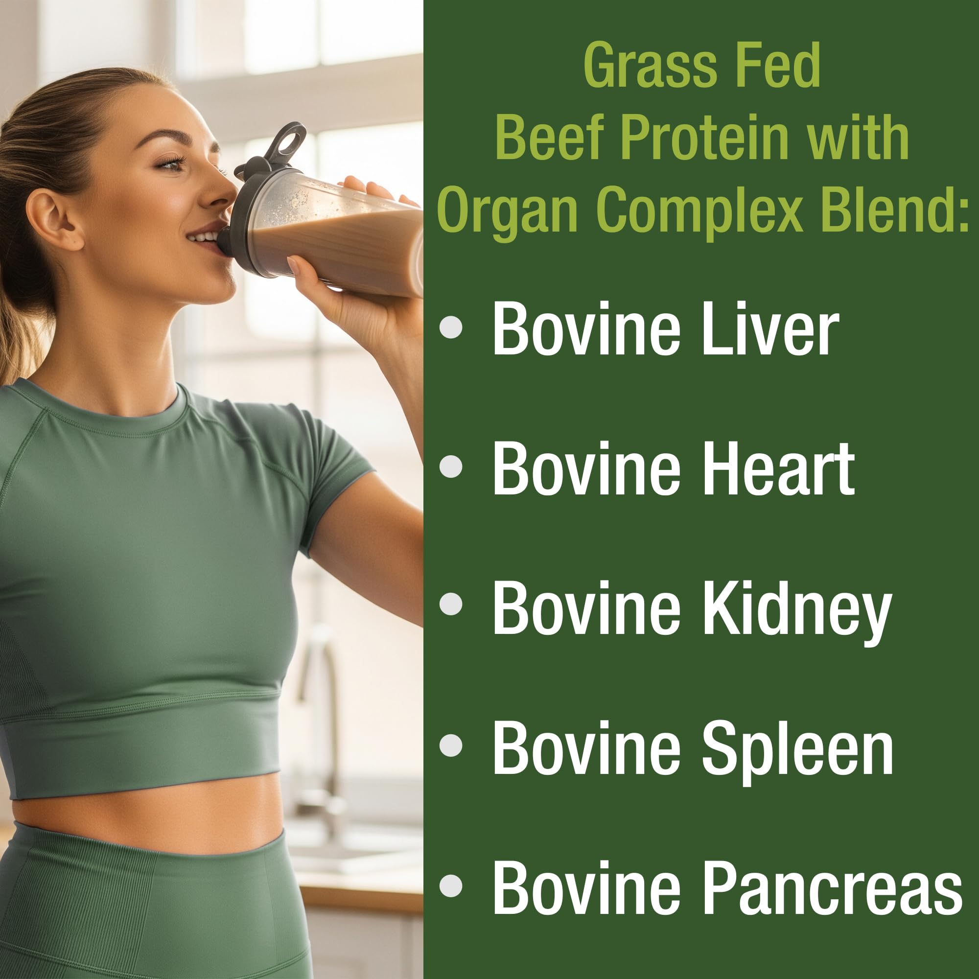 Grass Fed Beef Protein Powder + Organ Complex. Lactose Free Great Tasting Beef Protein Isolate. Animal Based Non Dairy No Whey Paleo Carnivore Supplement for Muscle Building. Chocolate Flavor Peak PerformanceAu supplements