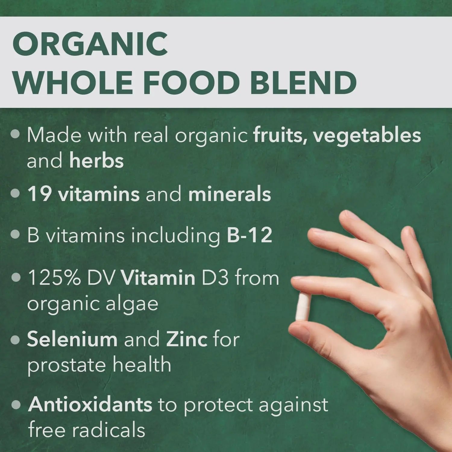PlantFusion Organic Multivitamin for Men - One Daily Whole Food Blend Men's Multivitamin - Vegan, Non-GMO PlantFusionAu supplements