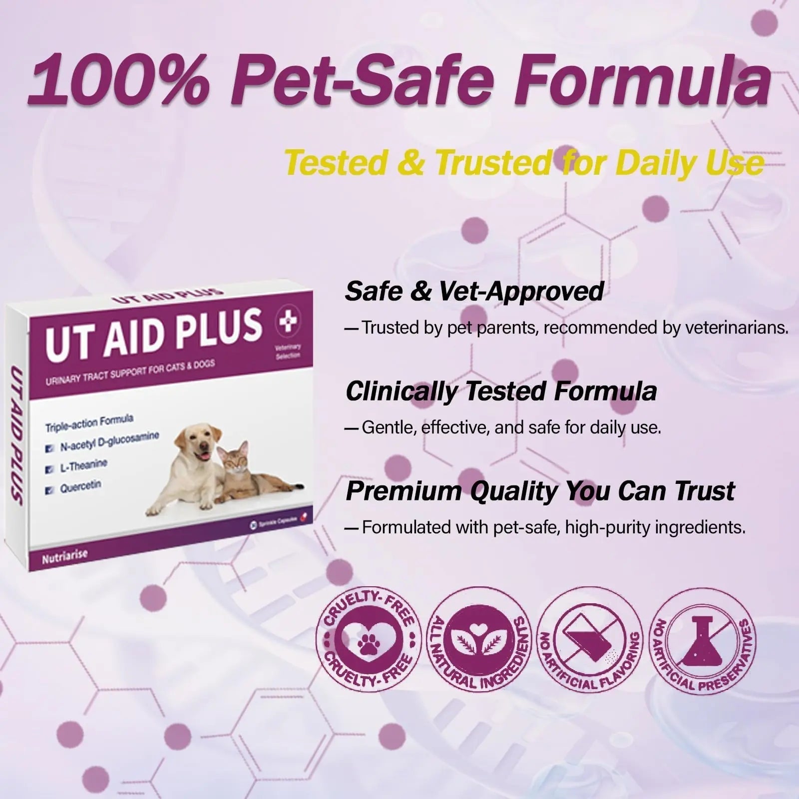 NUTRIARISE Natural UTI Treatment for Cats & Dogs – Antibiotic-Free Urinary Tract Infection Support Supplement – Bladder & Kidney Health – Incontinence Prevention – 30 Capsules NUTRIARISEAu supplements